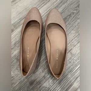 Kelly & Kate gold shimmer flats